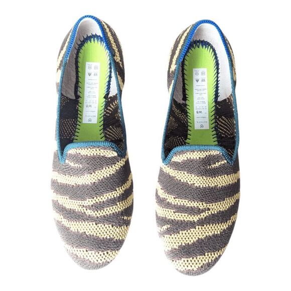 ROTHY'S  The Loafer In Chai Zebra Size 8 - Picture 9 of 10